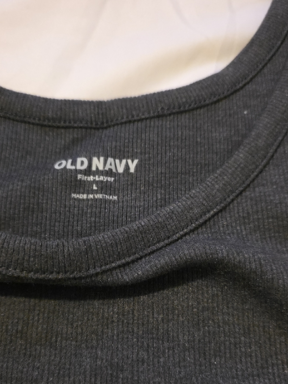 ❣️5 For $20❣️Old Navy Charcoal Gray Ribbed Scoop Neck Tank - Picture 3 of 5